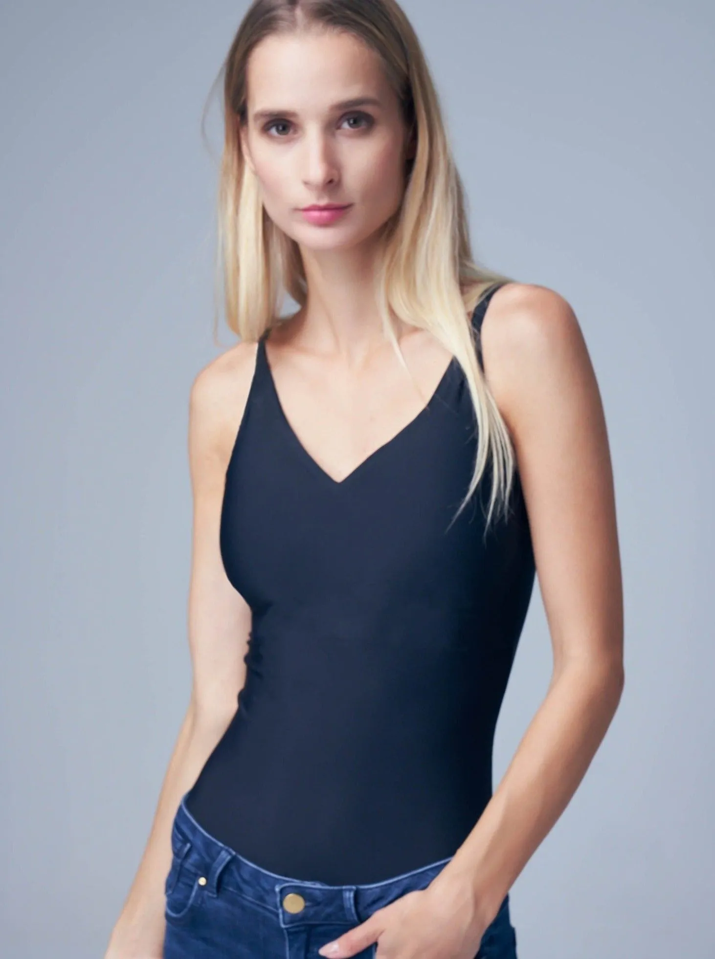 2-Pack Work Play No-Bra Required V Camisoles