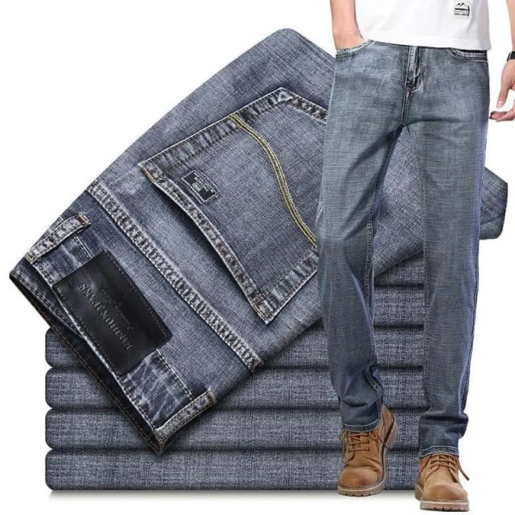 ContiNent 33 Men  Classic Jeans Jean Homme Pantalones Hombre Men  Mannen Soft Black Biker Masculino Denim Overalls Mens Pants